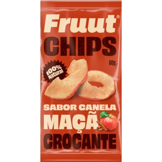 Chips Maçã Crocante sabor Canela embalagem 60 g - Fruut