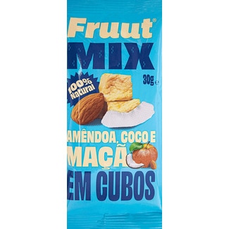 Mix Amêndoa, Coco e Maçã em Cubos embalagem 30 g - Fruut