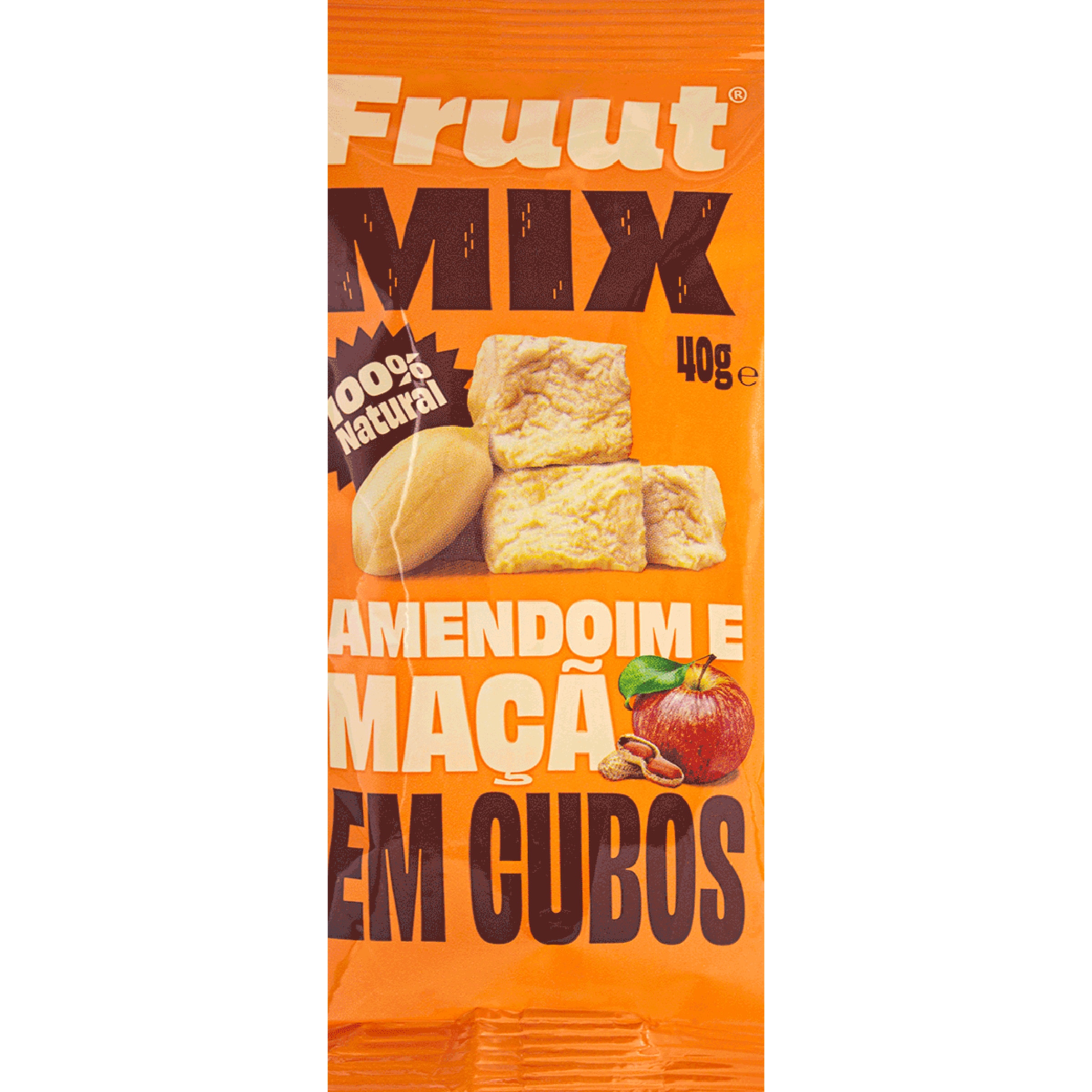 Mix Amendoim e Maçã aos Cubos embalagem 40 g
