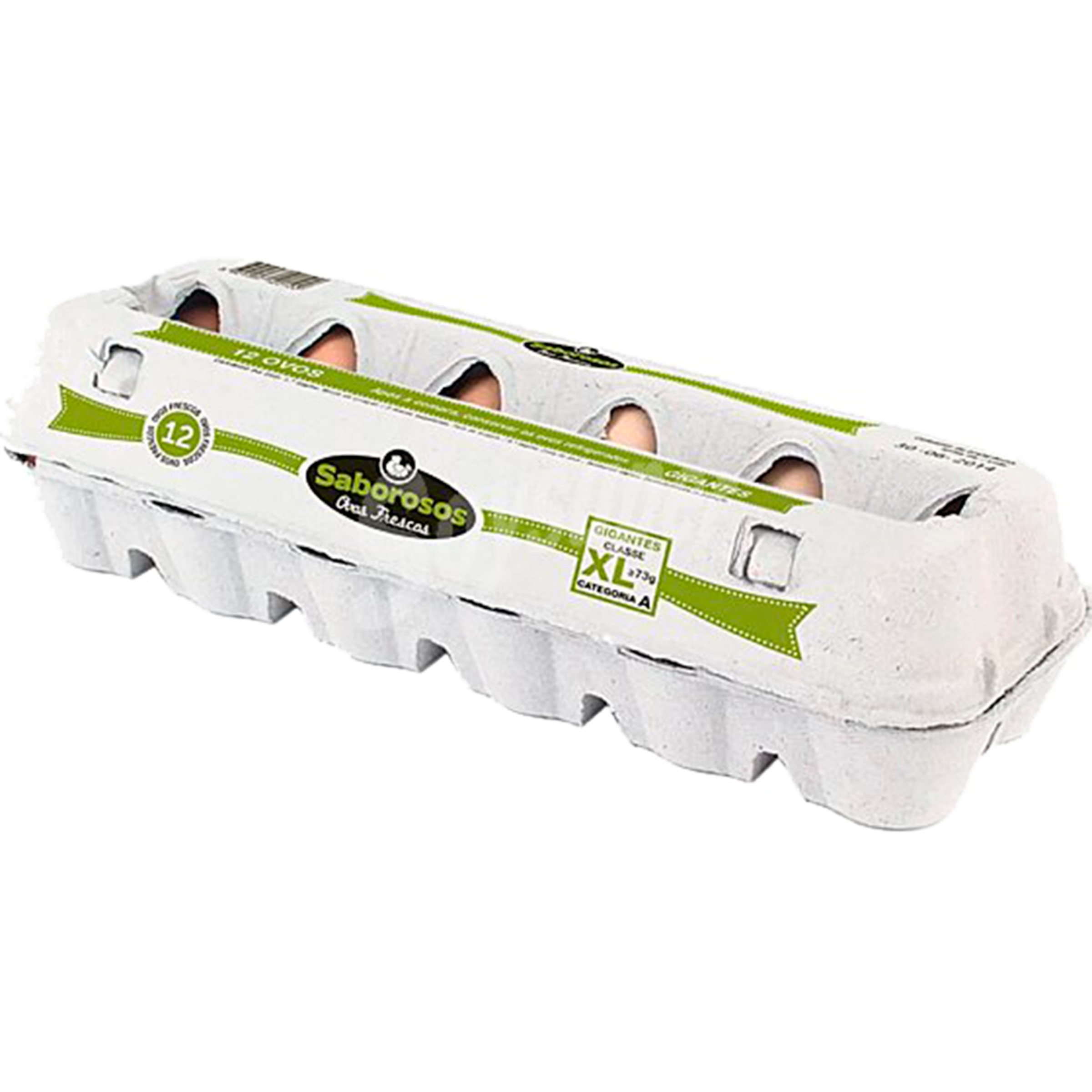 Ovos Frescos Classe XL embalagem 12 unidades