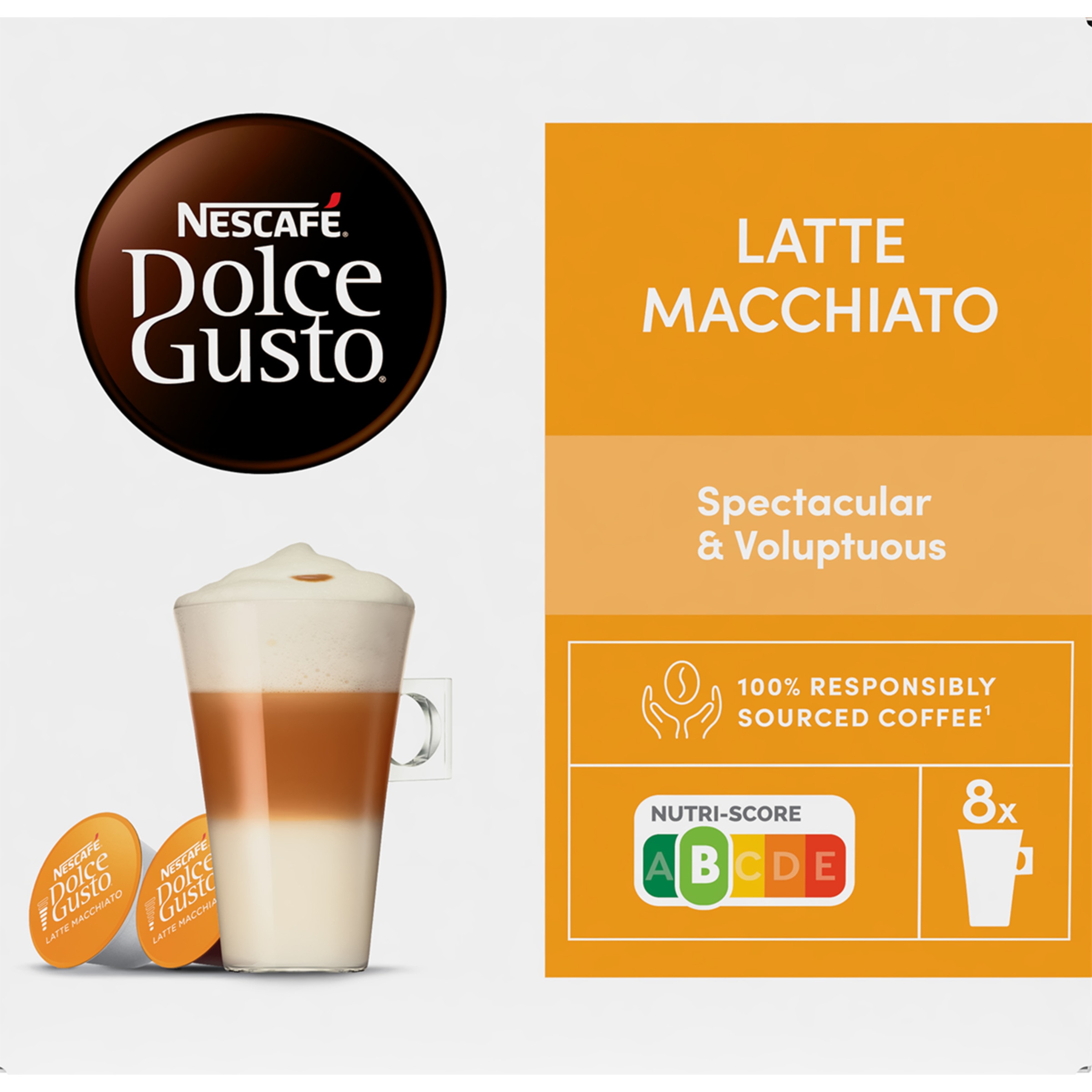 Cápsula de Café Espresso Latte Macchiato embalagem 16 unidades