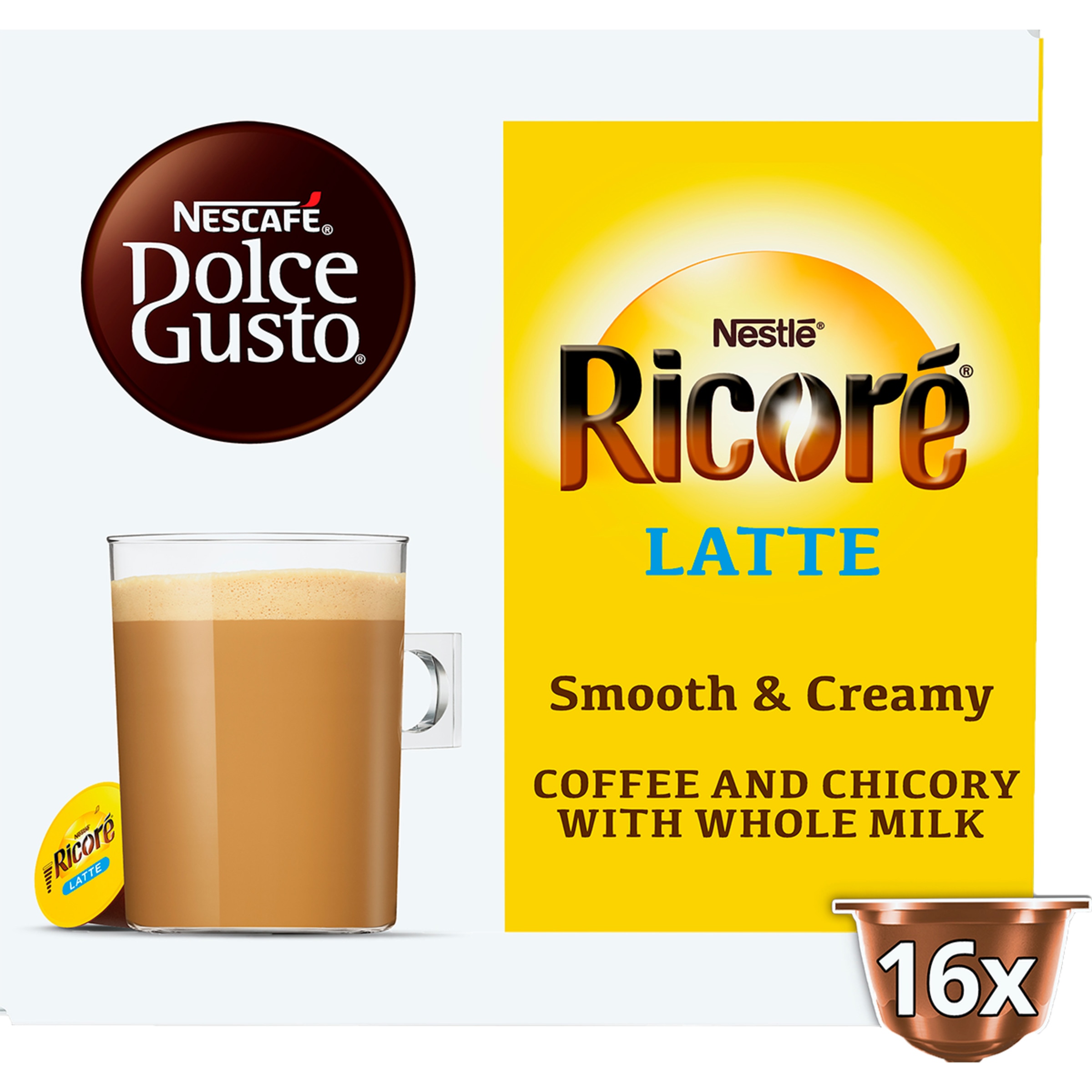 Cápsula de Café Espresso Ricoré Latte embalagem 16 unidades