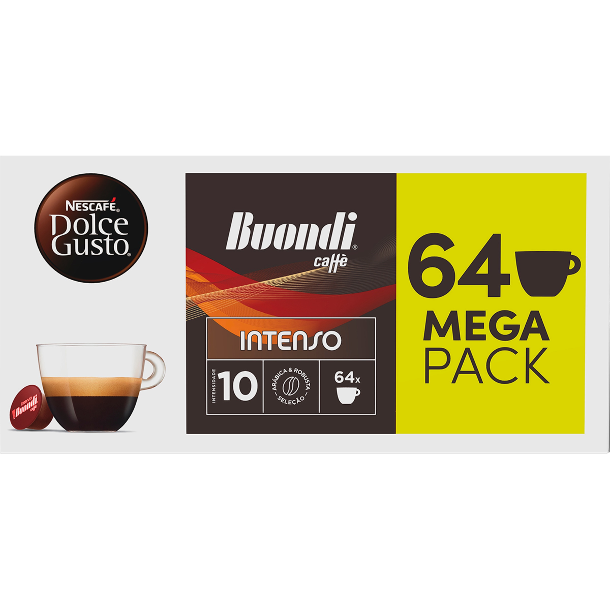 Cápsula de Café Espresso Boundi Intenso embalagem 64 unidades