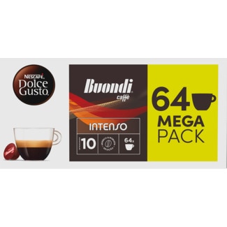 Cápsula de Café Espresso Boundi Intenso embalagem 64 unidades - Nescafé Dolce Gusto