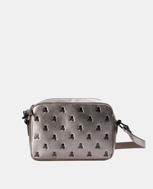Imagem 0 de Mala de Ombro Pequena Skull Strap Bag - Preto