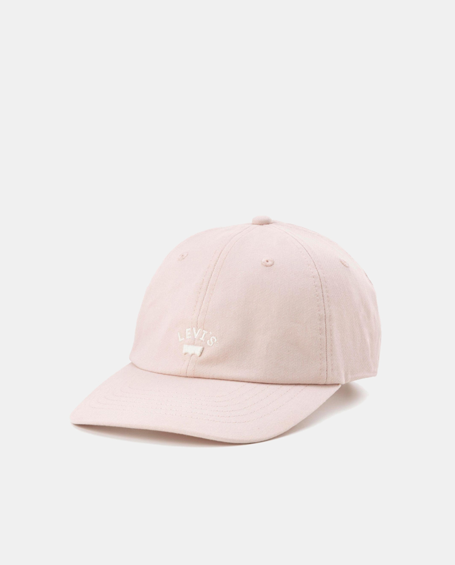 Boné de Algodão com Logótipo Bordado à Frente Rosa-1