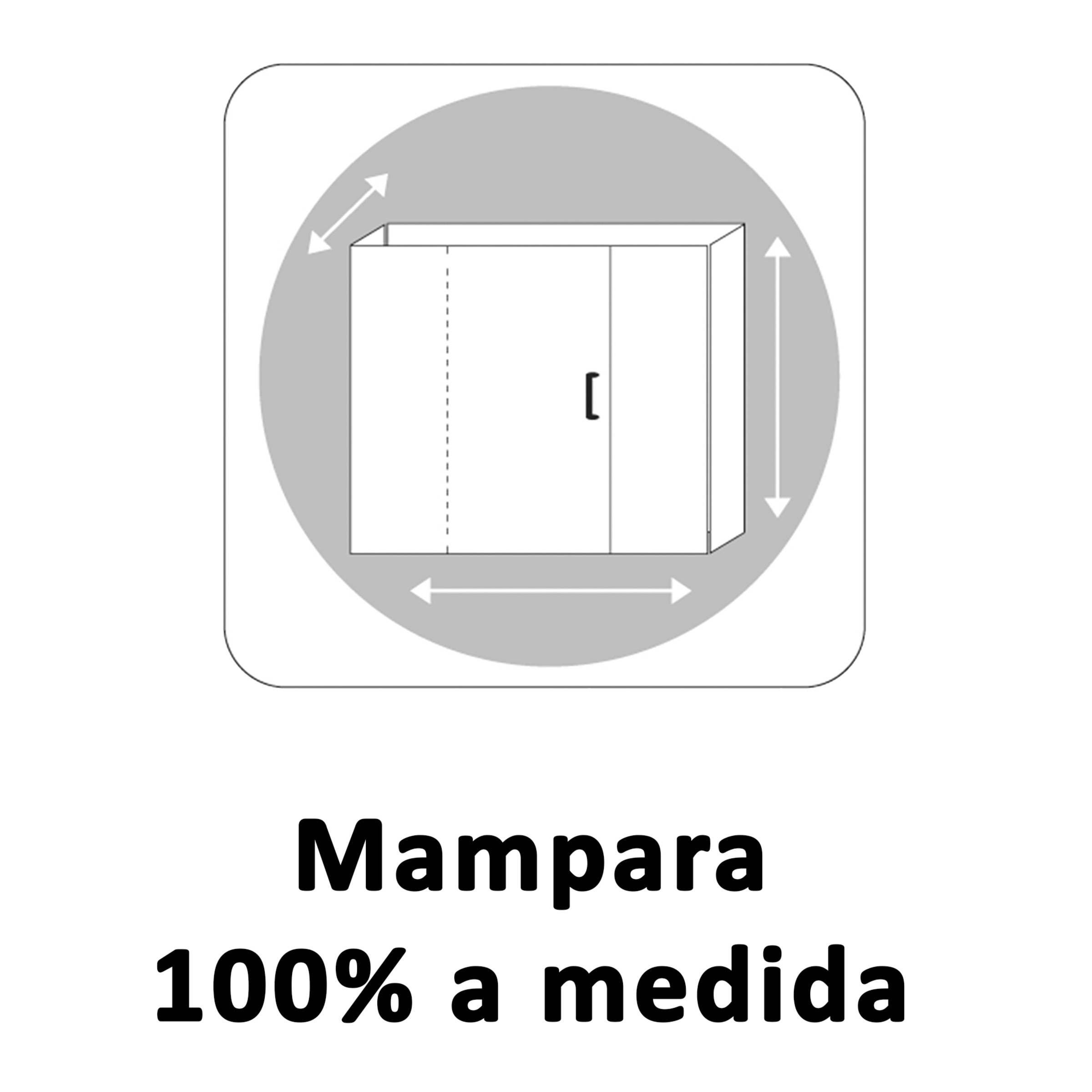 Mampara de ducha frontal Hit HI-225 Profiltek Blanco-6