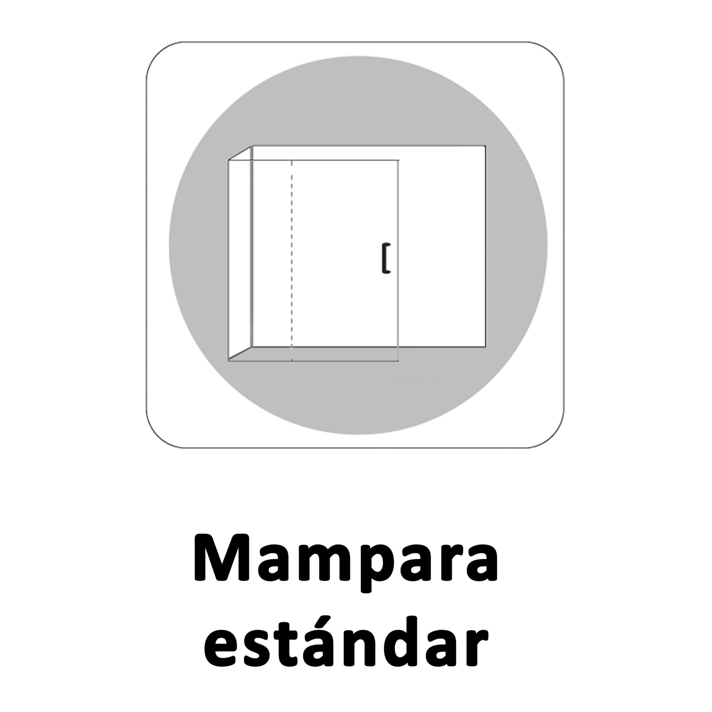 Mampara de ducha con panel fijo Módena-8 CC Ibermampara Cromo-7