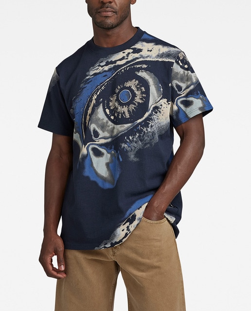 Imagen 0 de Camiseta de hombre Satudated Eye, de algodón ecológico y estampado gráfico integral