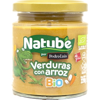 tarrito de verduras con arroz ecológico sin gluten desde 6 meses envase 220 g - Natube Bio