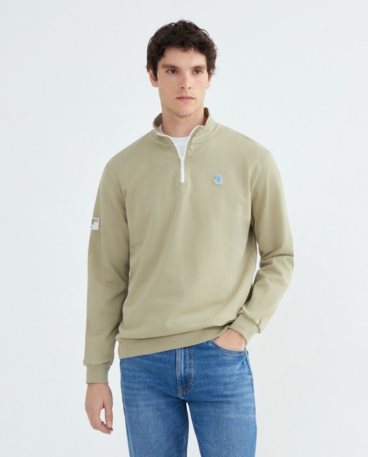 Imagen 0 de Sudadera de hombre con cuello cremallera