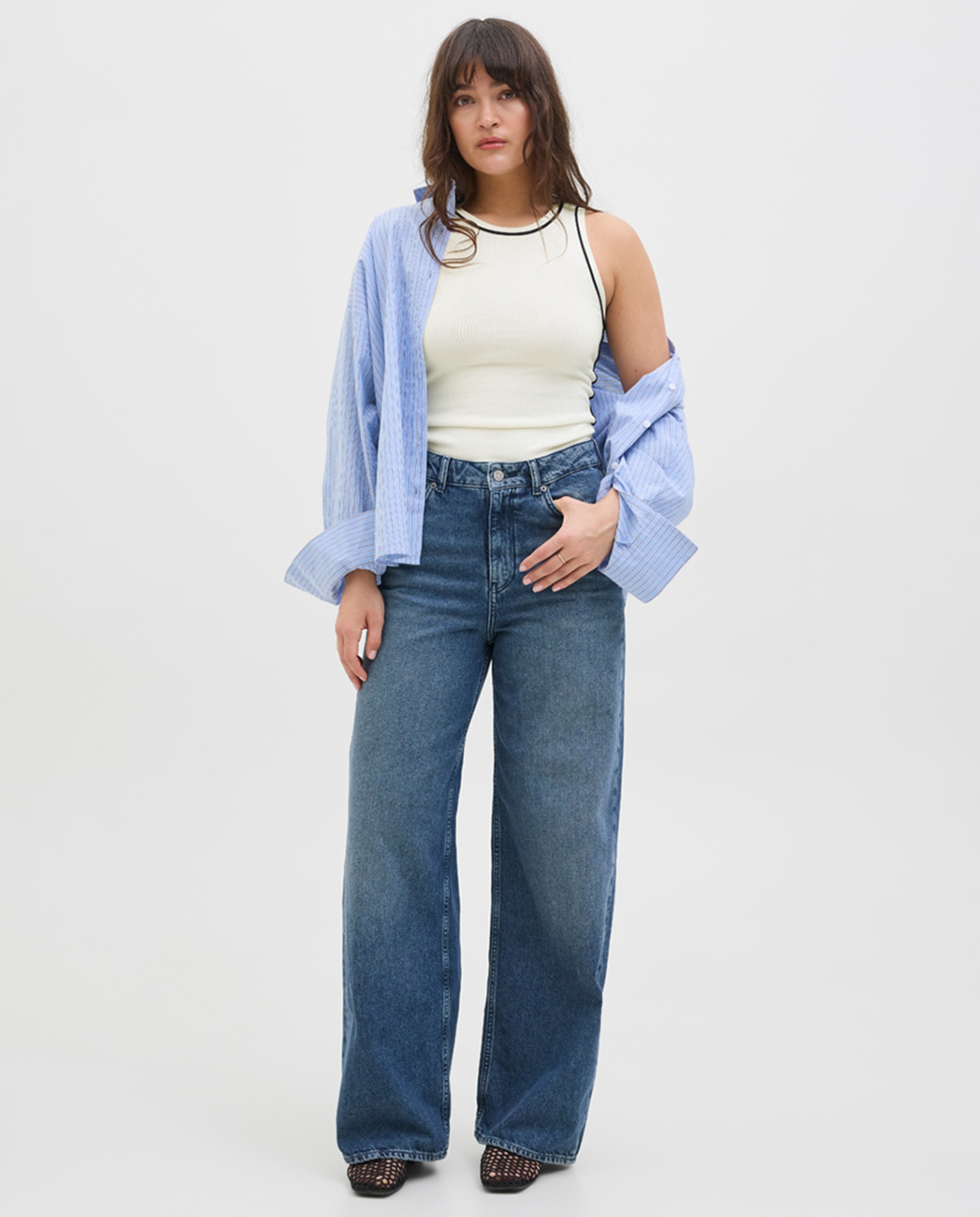 Top de Ponto Liso Branco-3