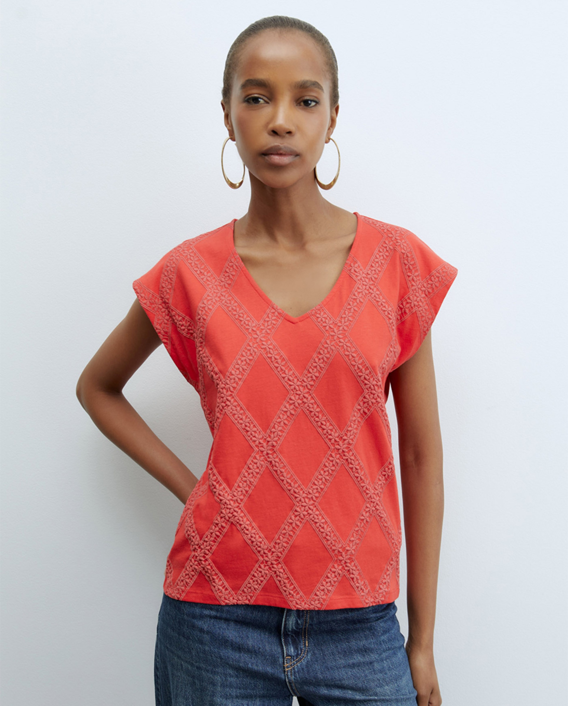 T-shirt Puff Estampado Vermelho-1