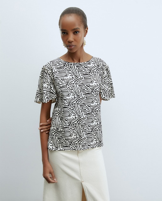 Imagem 0 de T-shirt Estampada com Folho