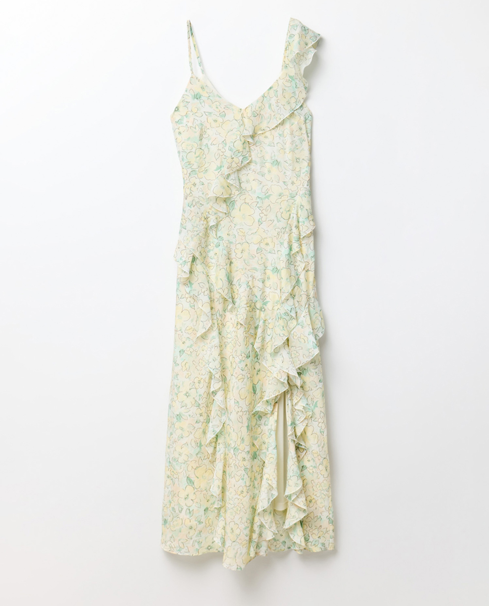Vestido com estampado floral Amarelo-7