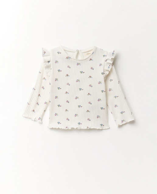 Imagen 0 de Camiseta ribetes flores