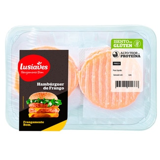 4 Hambúrgueres de Frango 460 g - Lusiaves