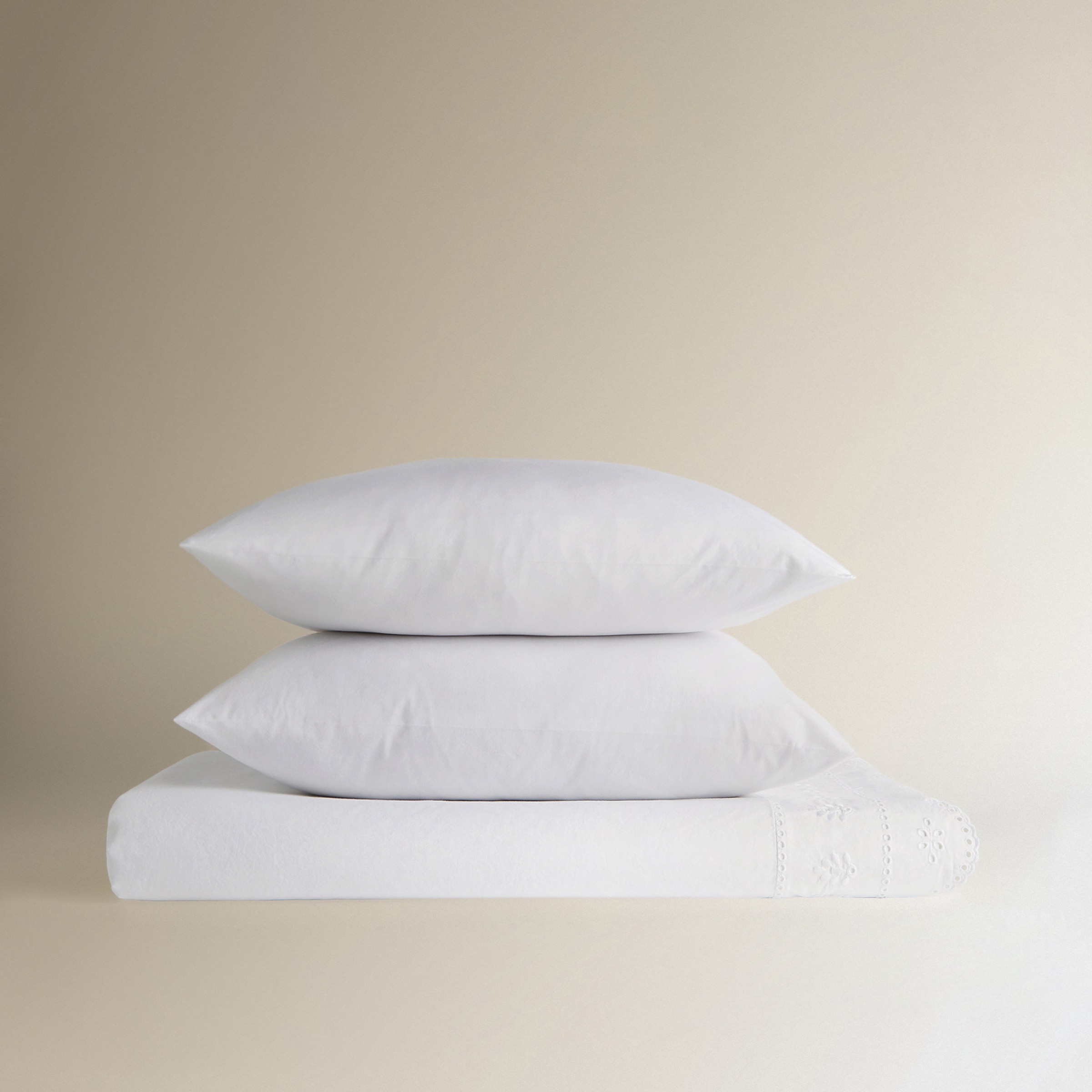 Conjunto de Lençóis de Algodão Nina Branco-3