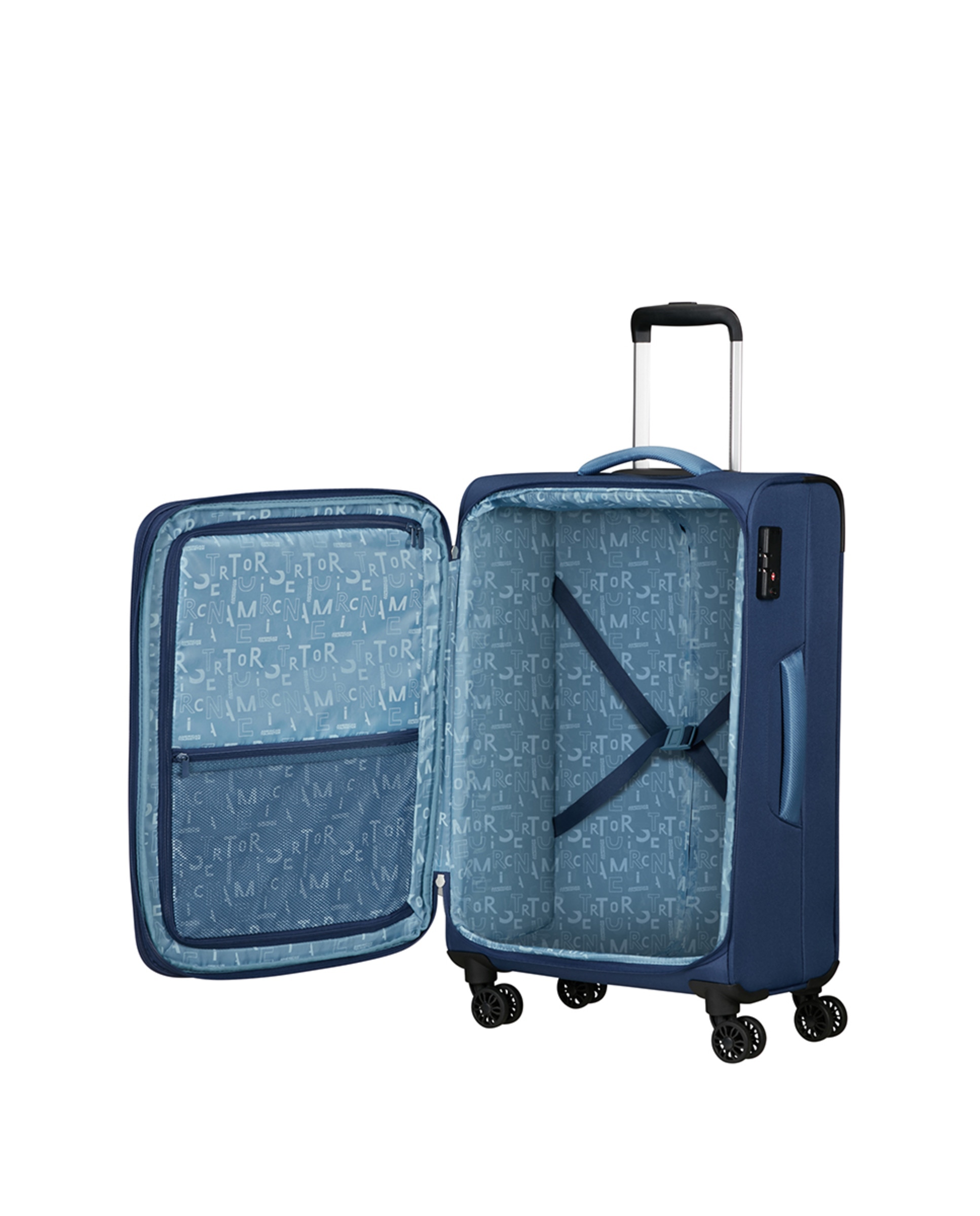 Trolley Médio Flexível com Capacidade de 74 L Azul-3