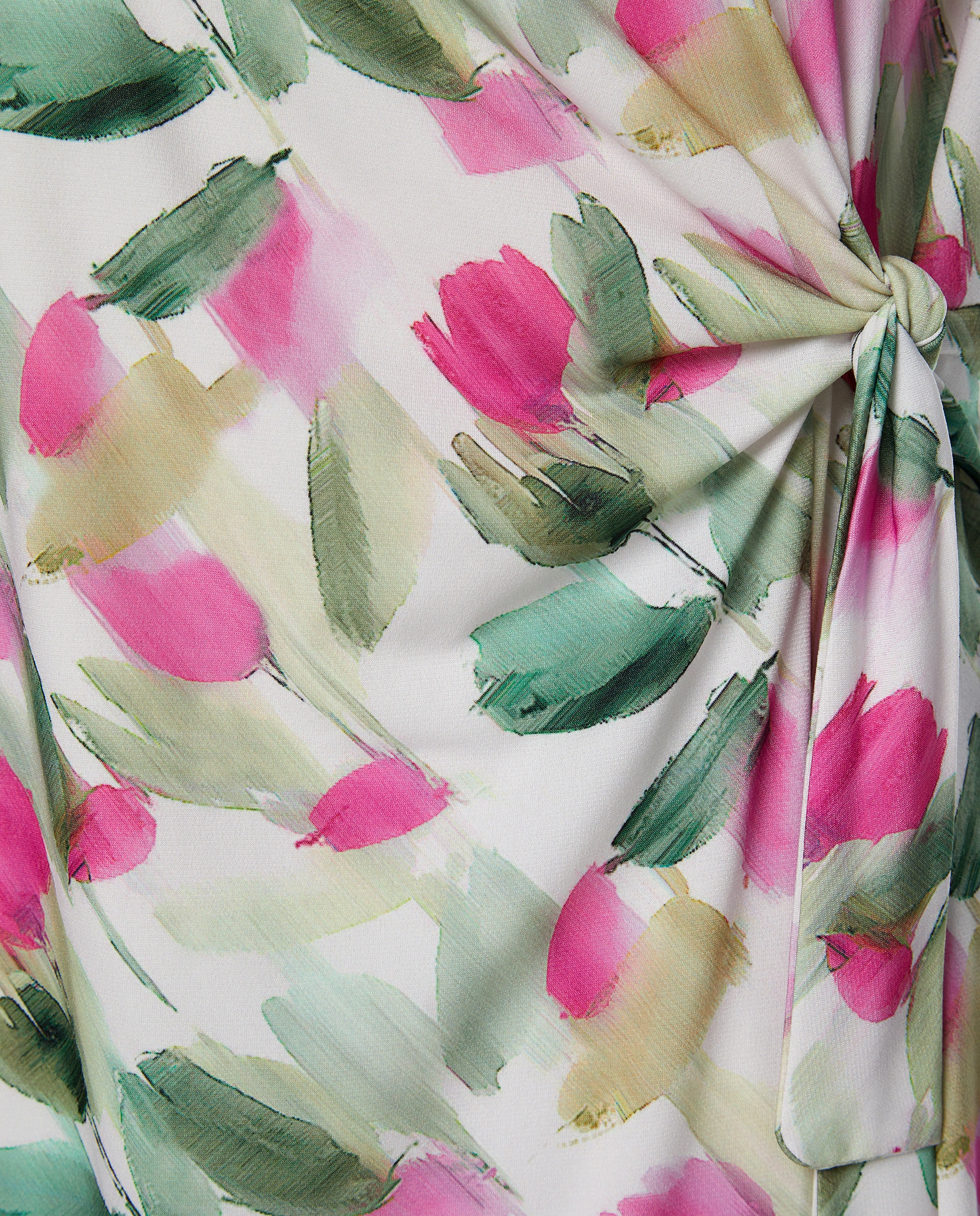 Vestido estampado com manga curta Rosa-5