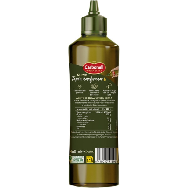 extra virgin olive oil bottle 460 ml oil cruet format with dispenser