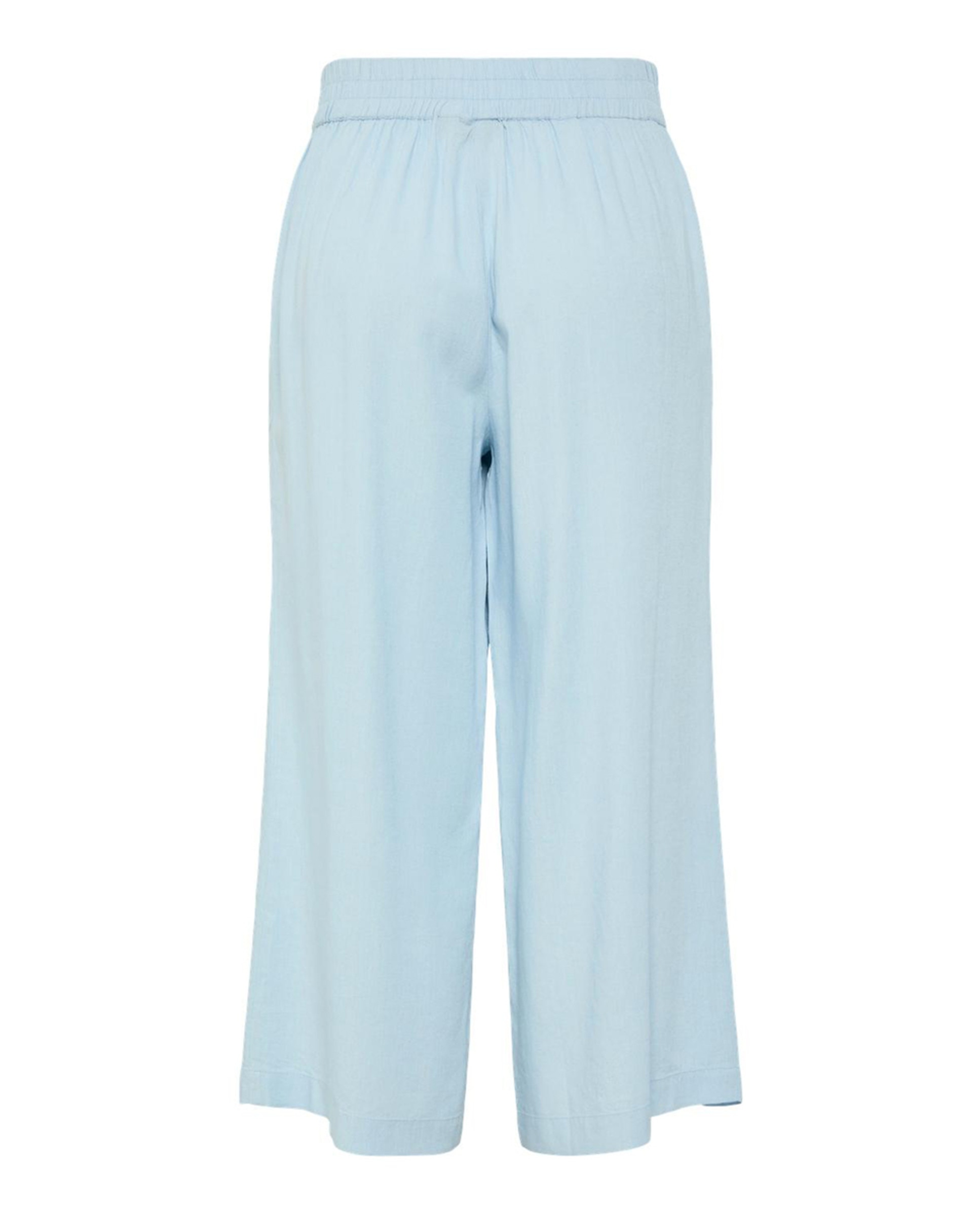 Calças Culotte de Linho Azul-claro-2