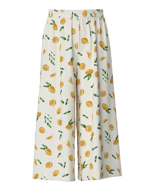 Imagem 0 de Calças Culotte e Estampado de Limões