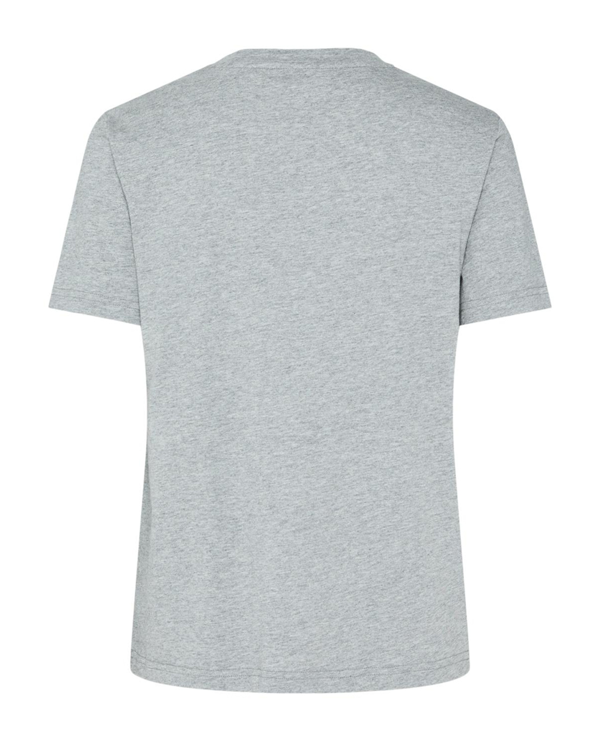 T-shirt de Manga Curta e Desenho da Torre Eiffel à Frente Cinzento-claro-2