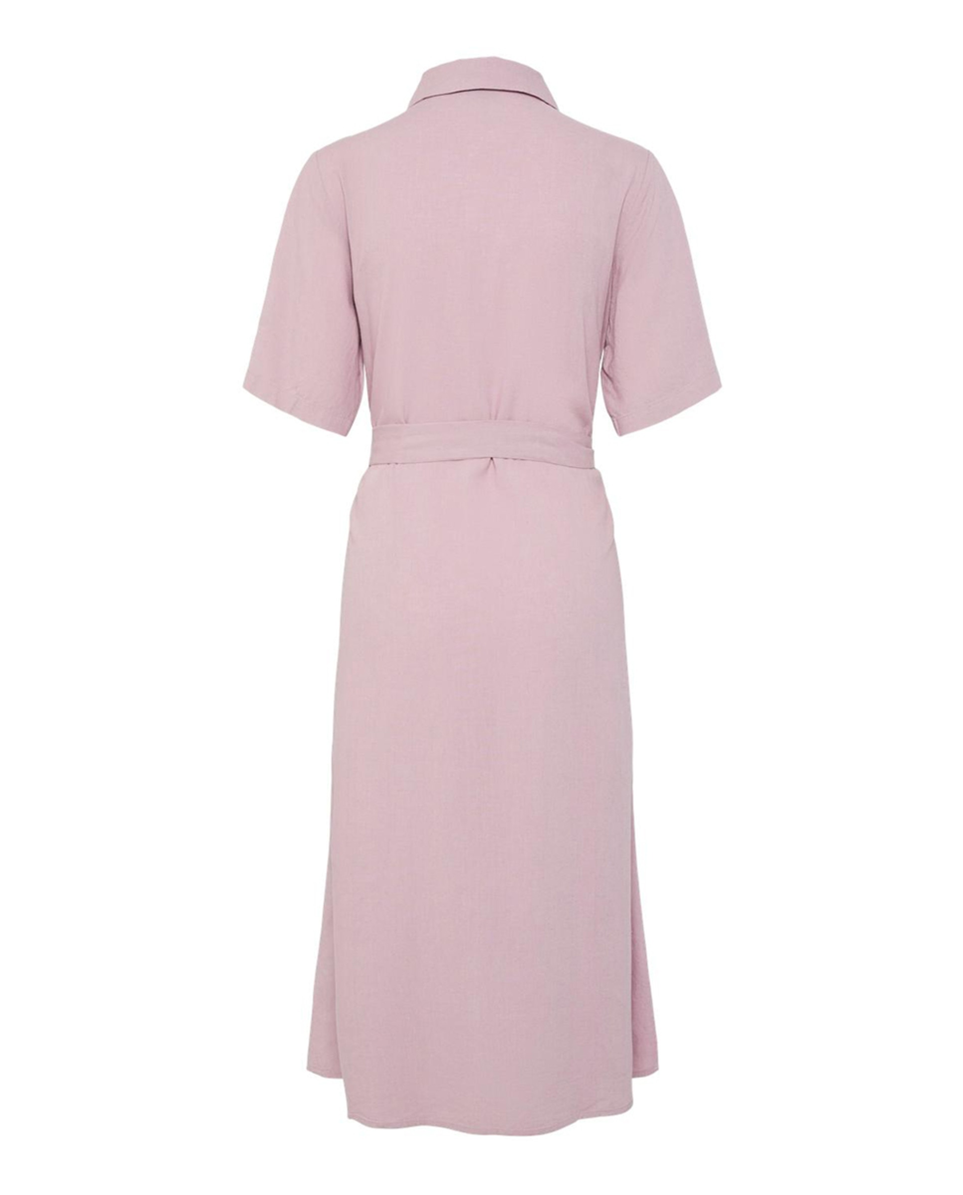 Vestido Camiseiro de Linho Rosa-claro-2