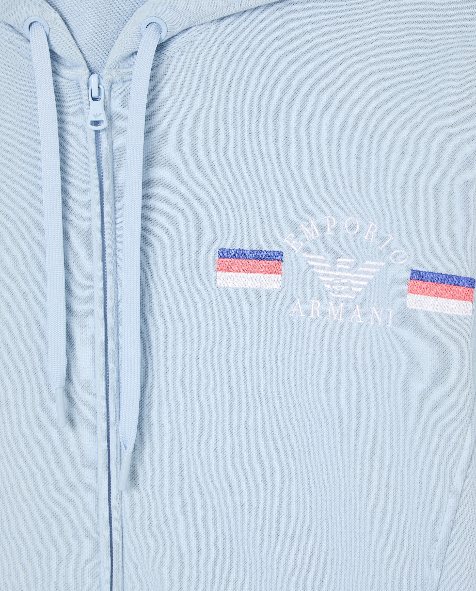 Sweatshirt Aberta de Algodão Azul-5