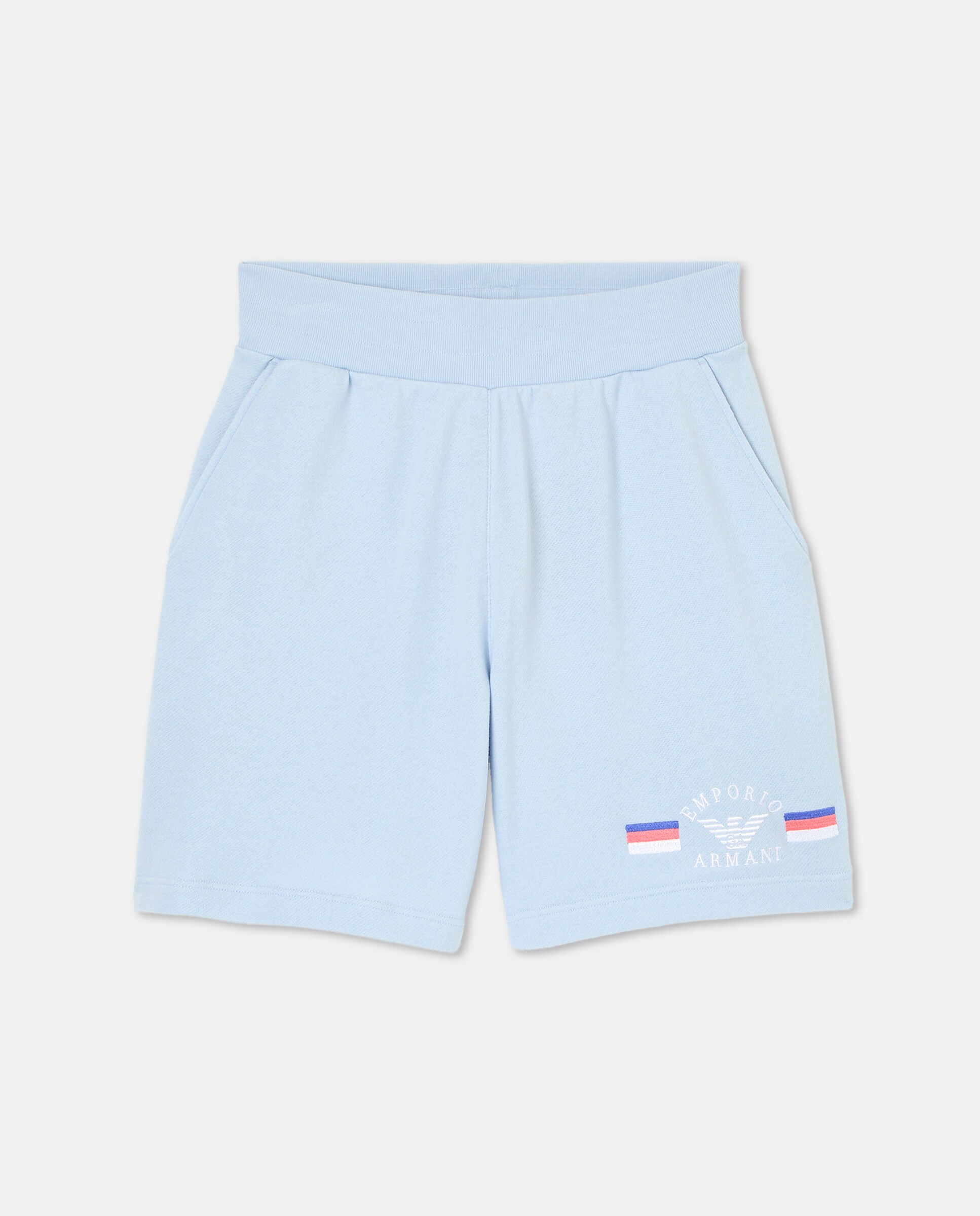 Bermudas de Algodão Azul-4