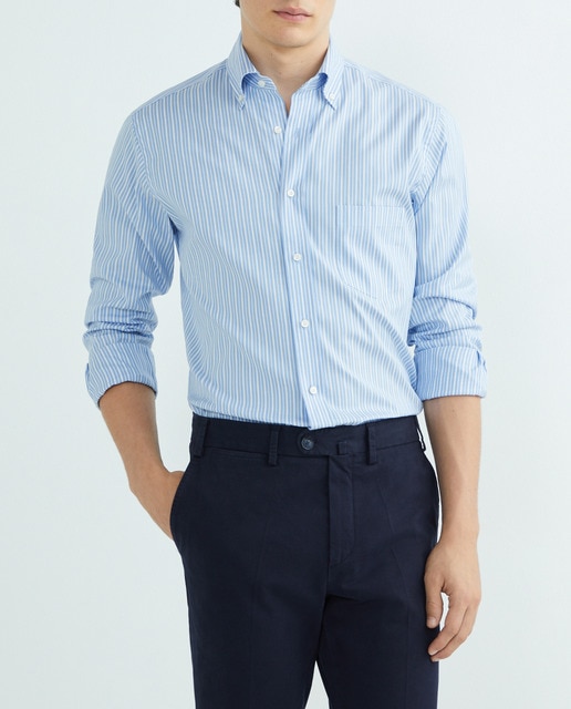 Imagen 0 de Camisa casual de hombre manga larga rayas
