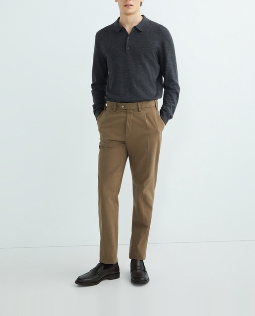 Imagen 0 de Pantalón hombre regular chino twill marrón