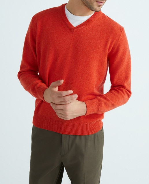 Imagen 0 de Jersey de hombre de punto "lambswool" cuello pico