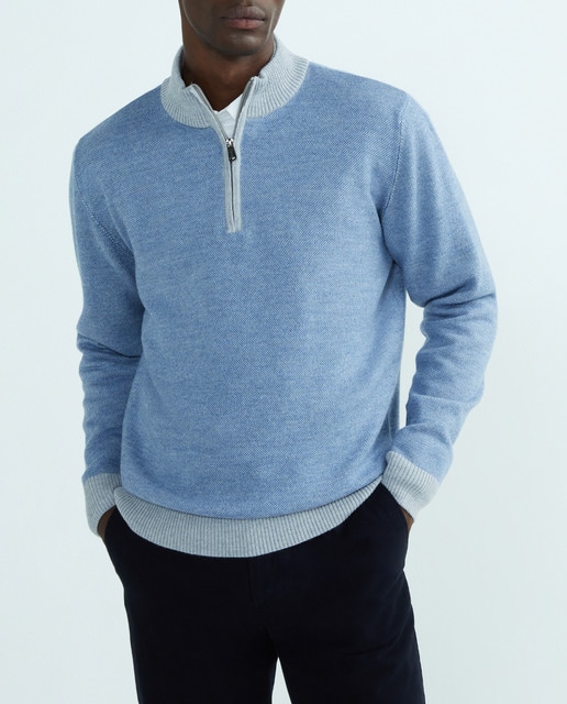 Imagen 0 de Jersey de hombre cuello perkins cremallera