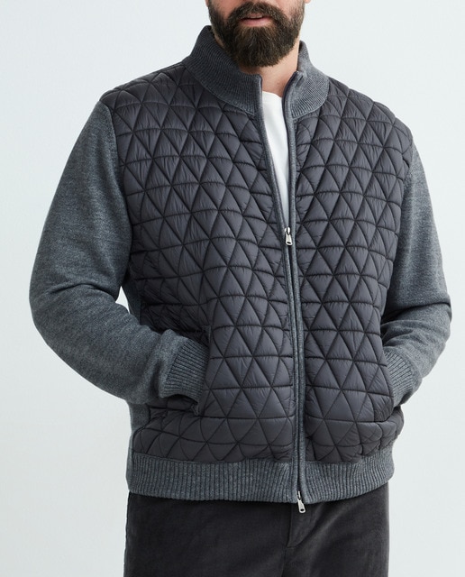 Imagen 0 de Chaqueta cremallera de hombre delantero acolchado tallas grandes