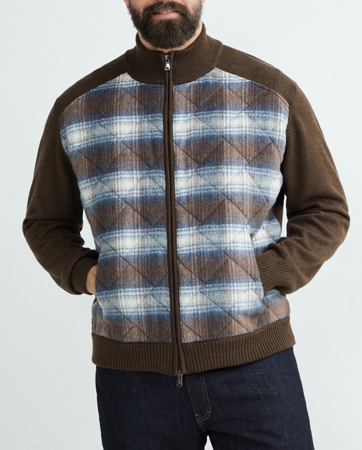 Imagen 0 de Chaqueta cremallera de hombre delantero acolchado tallas grandes