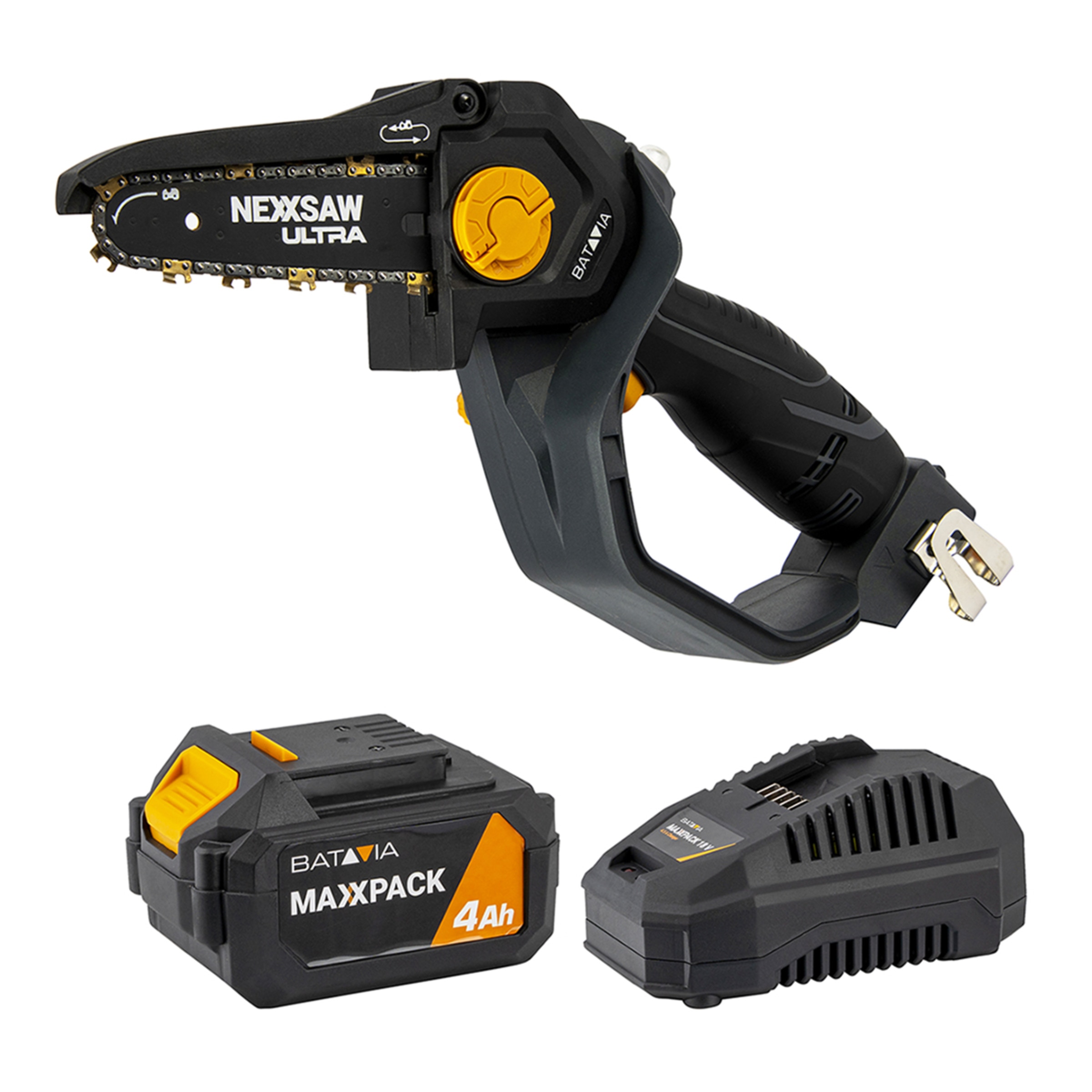 Motosierra mano batería 18V Negro-5