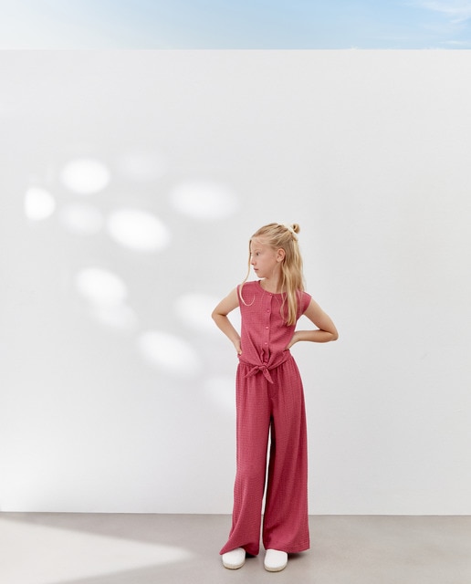 Imagen 0 de Pantalón wide leg gomas de niña