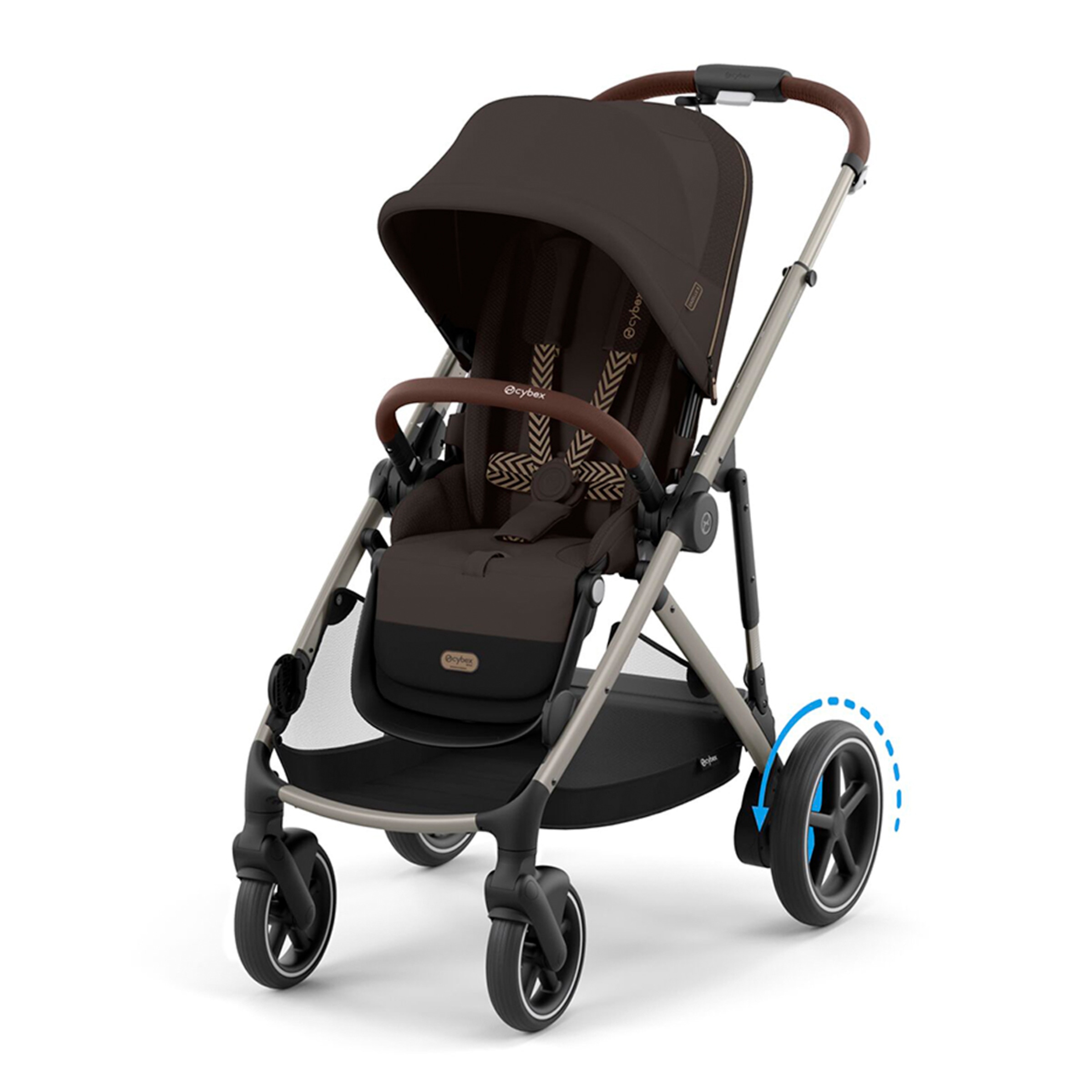 Carrinho de Passeio e-Gazelle S Castanho-1
