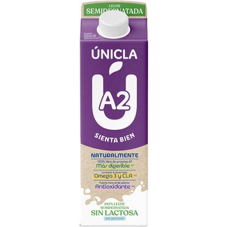 leche semidesnatada sin lactosa brik 1 l - Unicla
