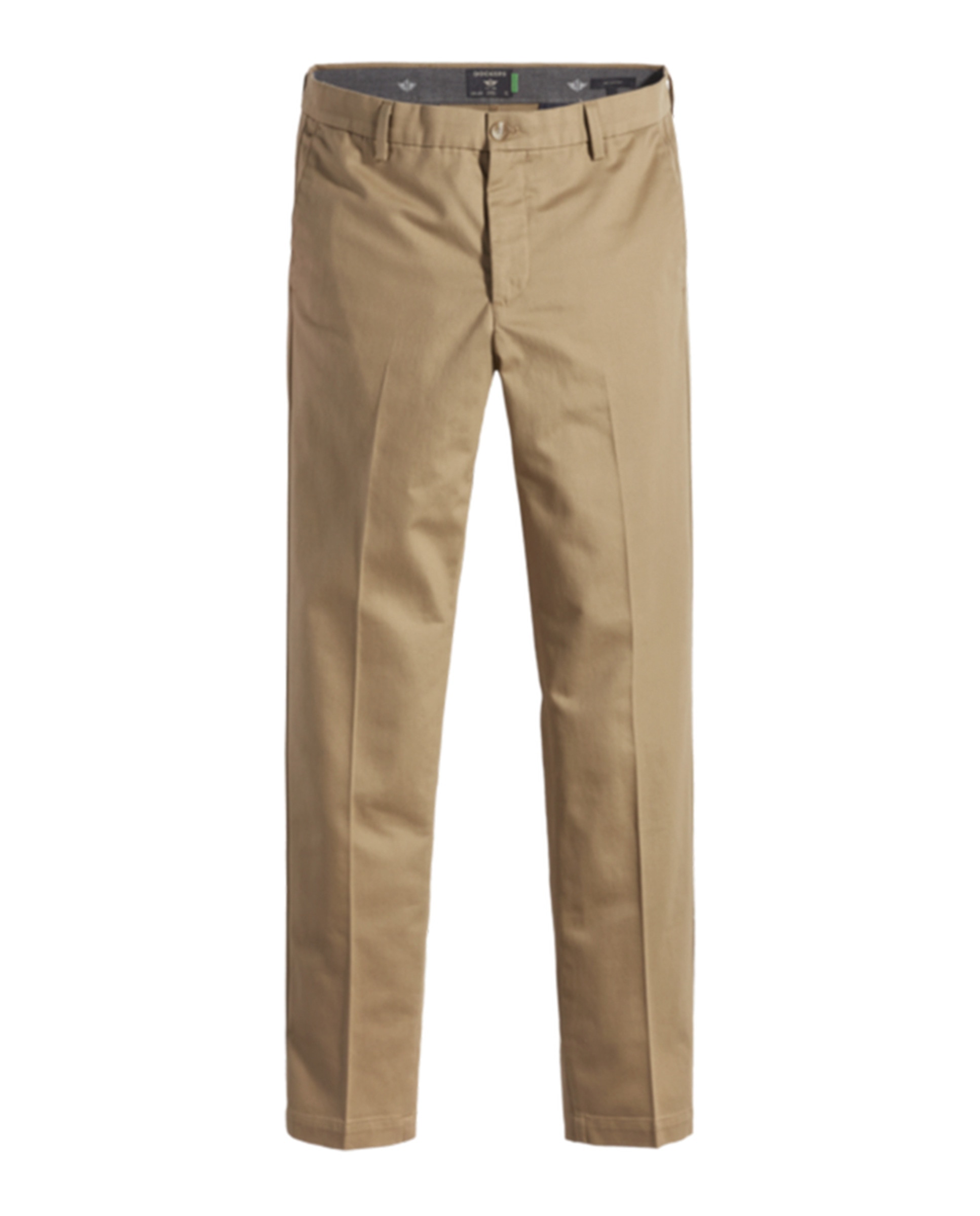 Calças Slim Fit. Bege-4