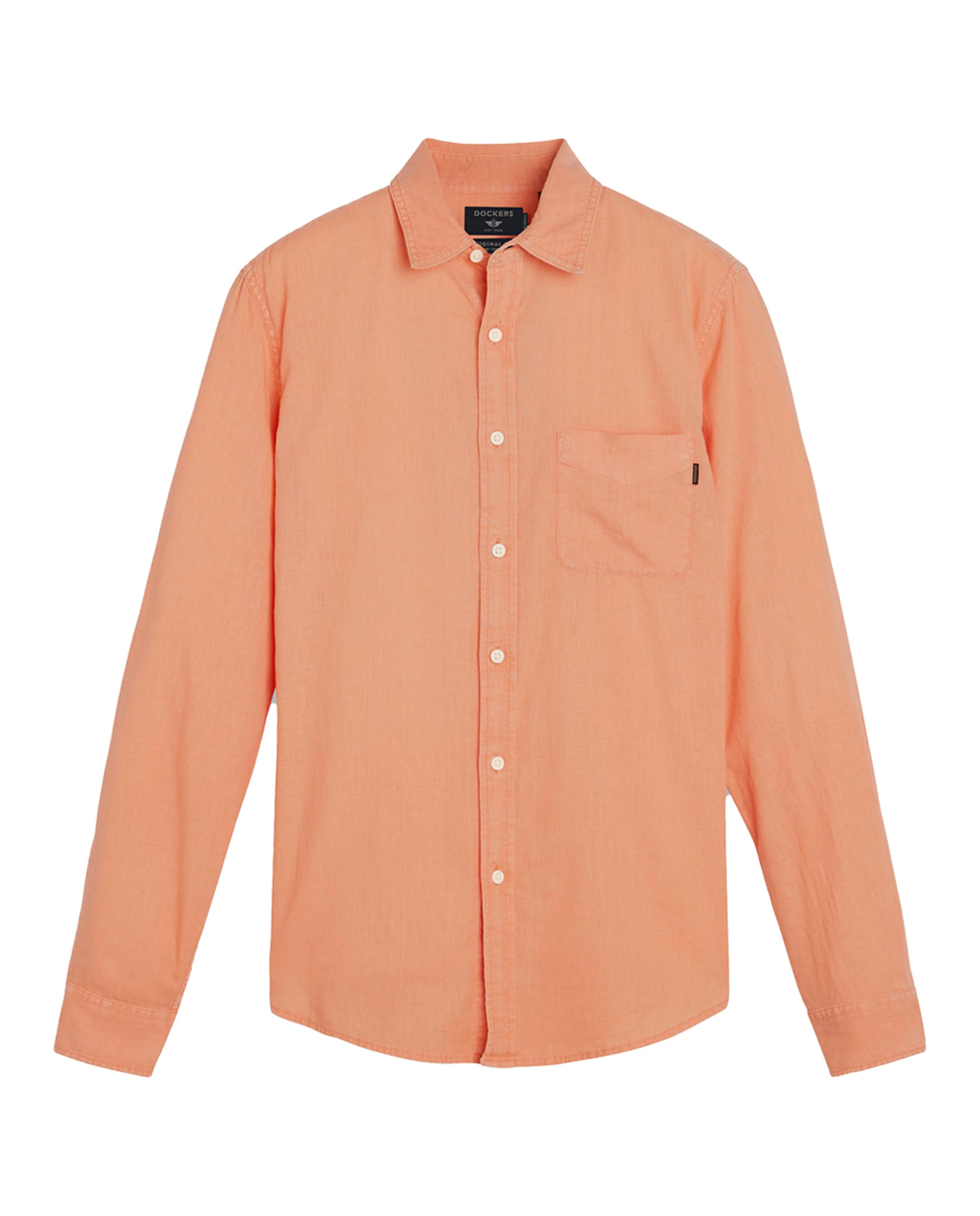 Camisa Slim Fit com Manga Comprida Salmão-4