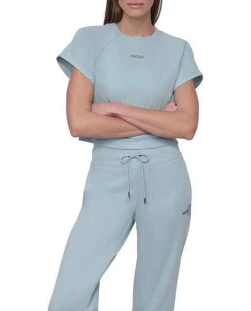 Imagen 0 de Sudadera de mujer manga corta con cuello redondo.