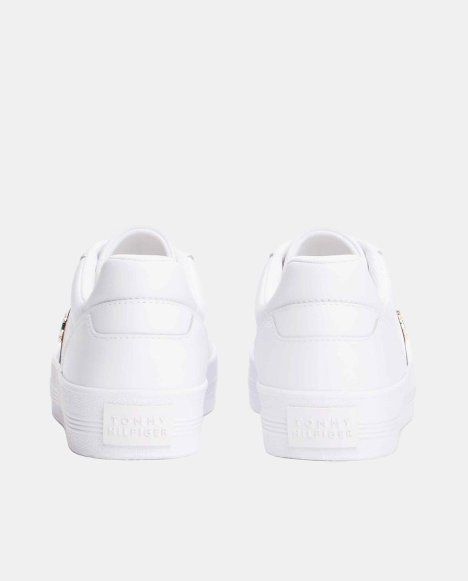 Sapatilhas com Logótipo de Webbing TH Metalizado Branco-5