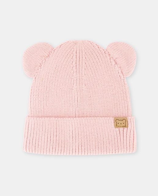 Imagem 0 de Gorro Liso de Bebé com Canelado de Fantasia e Orelhas a Condizer