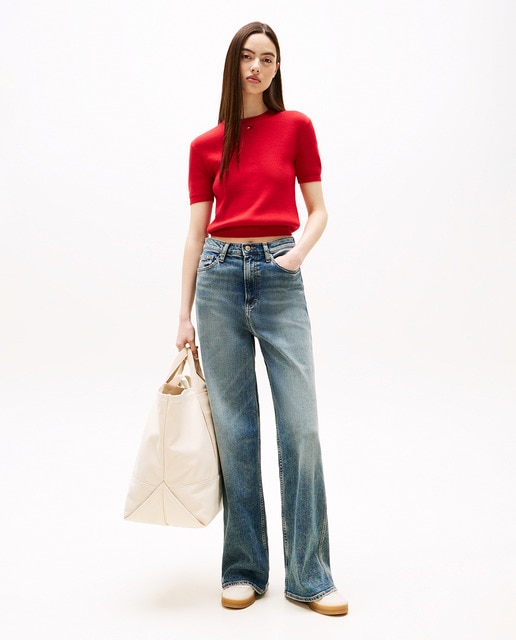 Imagem 0 de Jeans Claire Wide Fit com Cintura Subida