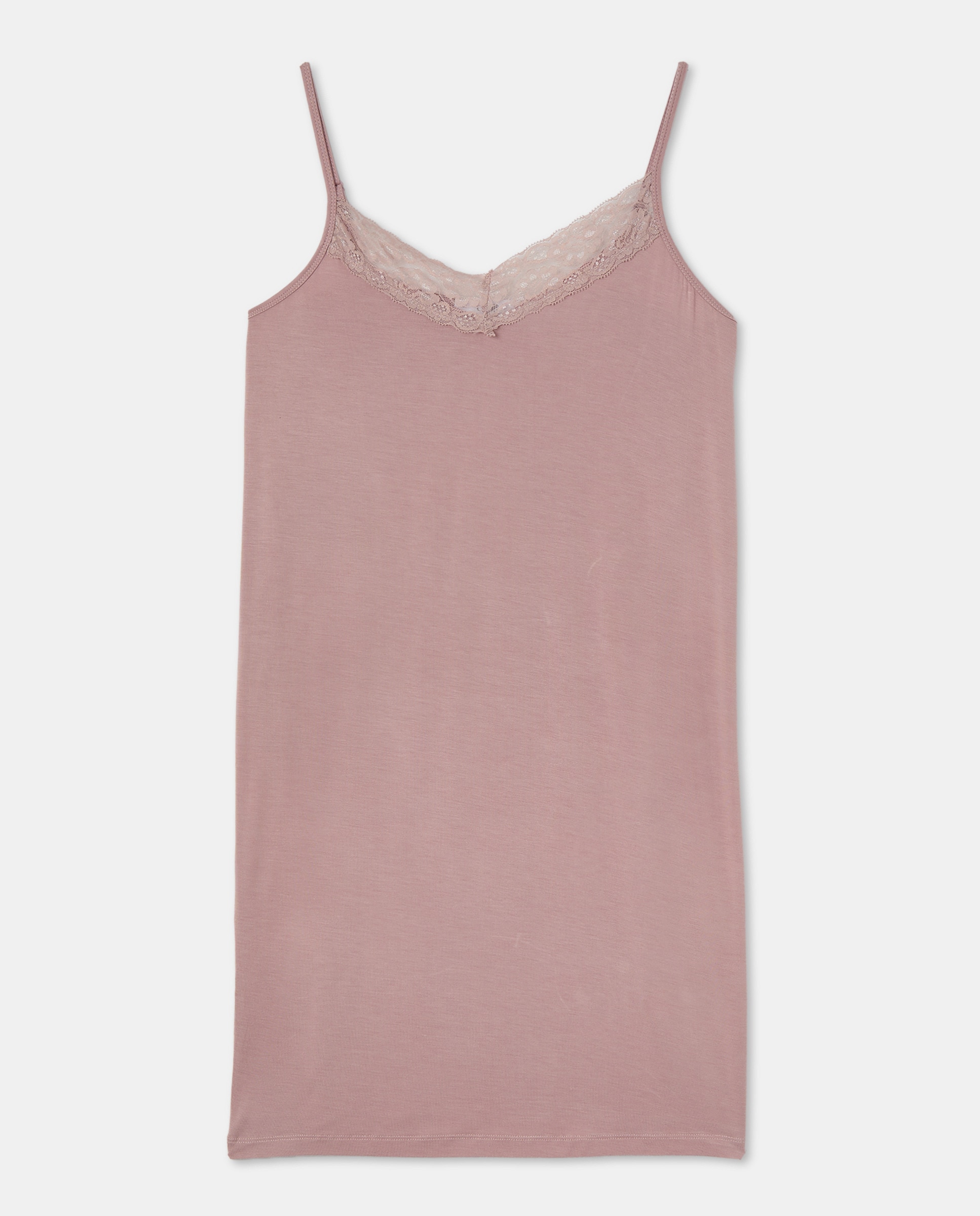 Camisón con tirante de encaje Lila-1