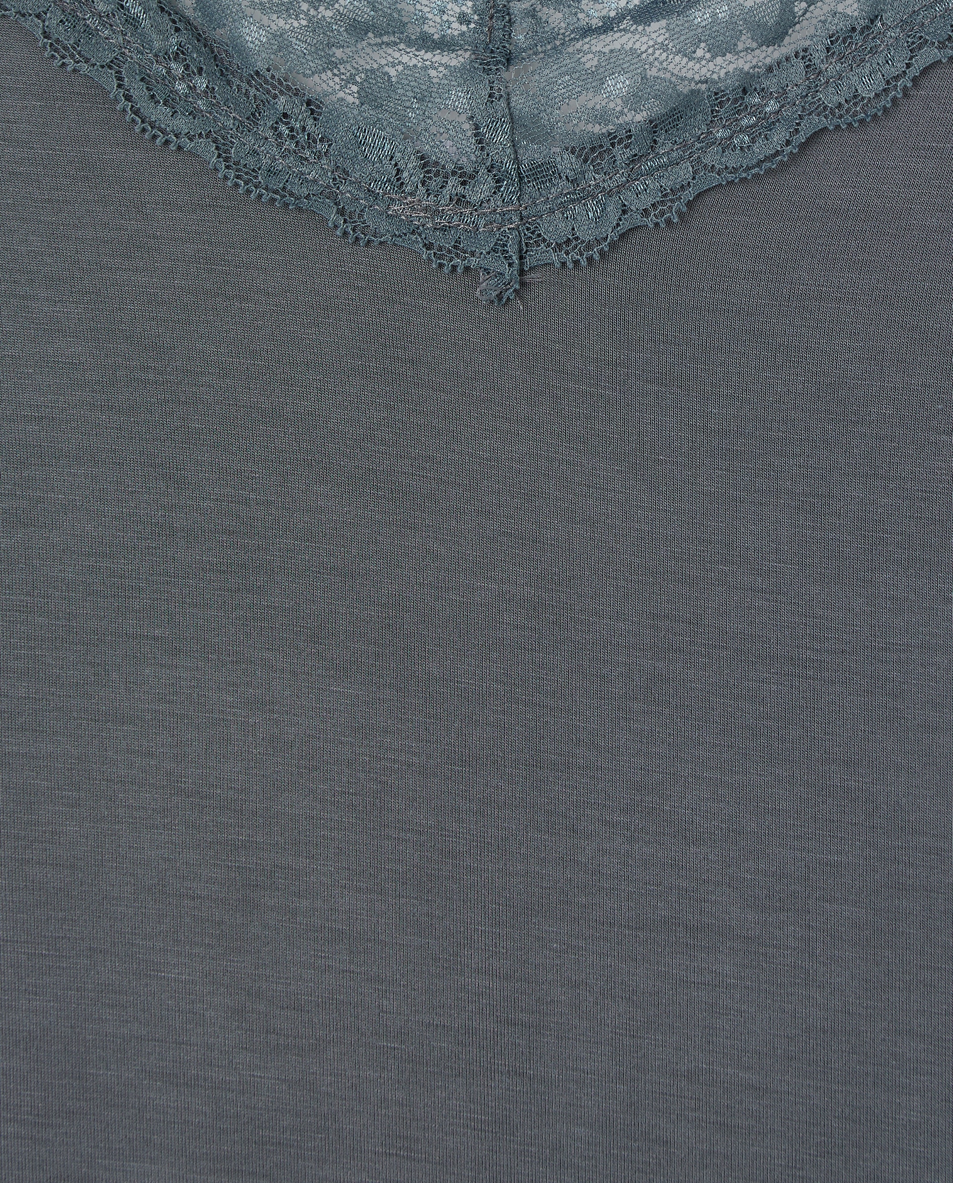 Camisón con tirante de encaje Gris oscuro-3