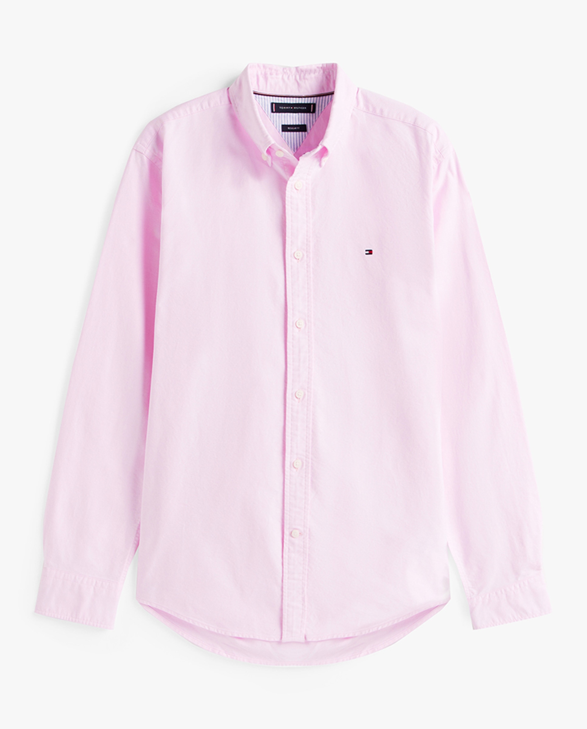 Camisa Lisa Heritage Oxford de Manga Comprida Rosa-4
